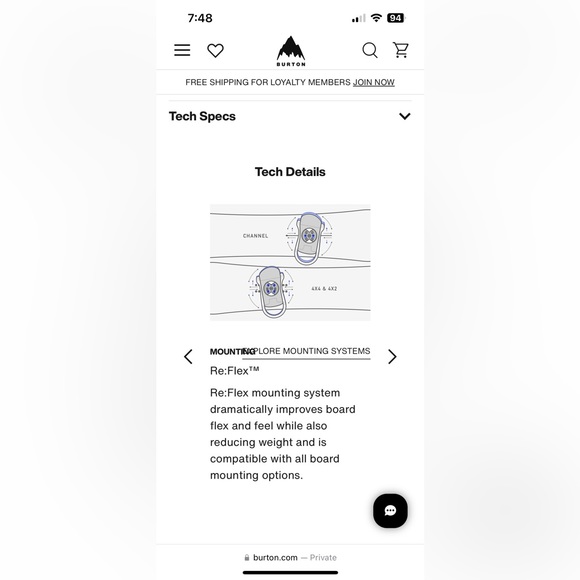NIB- 2023 Burton Lexa Re:flex snowboard binding in cloud grey - Picture 8 of 12